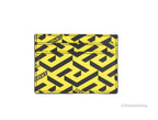 Versace La Greca Pineapple Multicolor Signature Coated Canvas Card Case Wallet - Eljoys Fashion 
