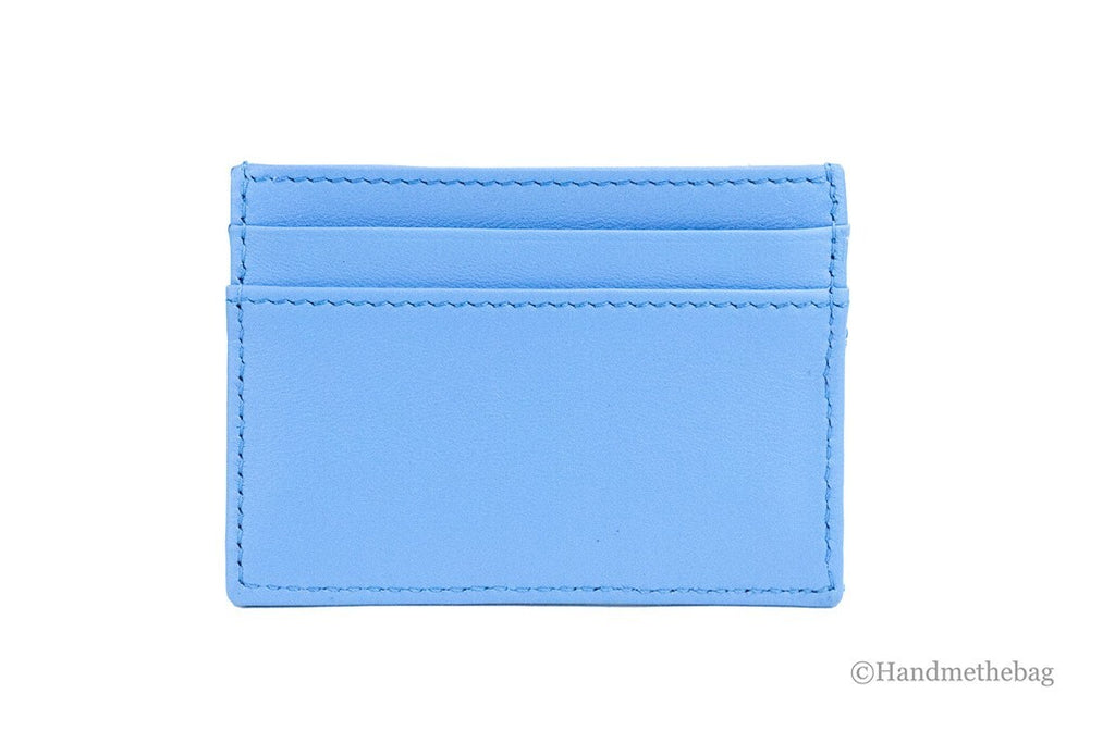 Versace Mini Medusa DV Blue Quilted Smooth Nappa Leather Card Case Wallet - Eljoys Fashion 