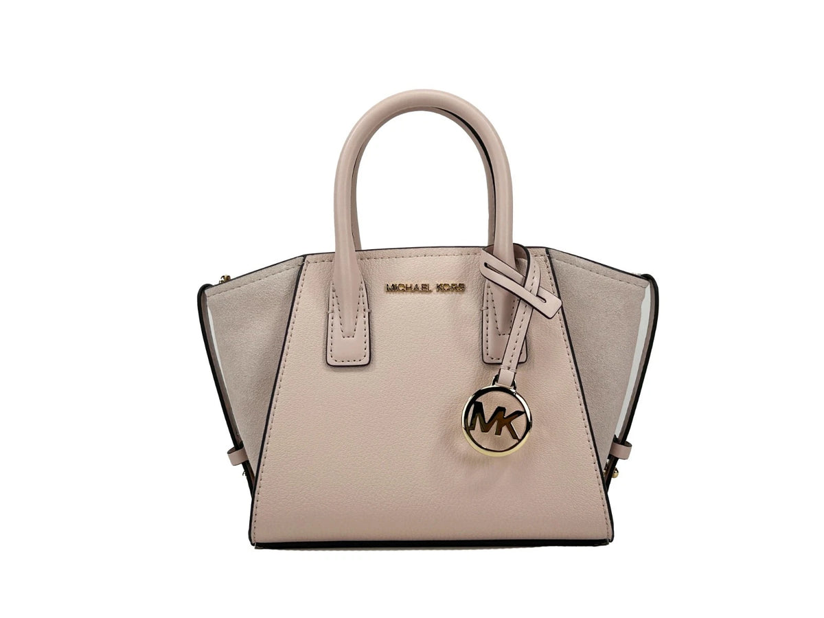 Michael Kors Avril Extra-Small Leather And Suede Satchel - Eljoys Fashion 