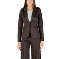 ICHI Brown Polyester Blazer - Eljoys Fashion 