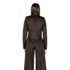 ICHI Brown Polyester Blazer - Eljoys Fashion 