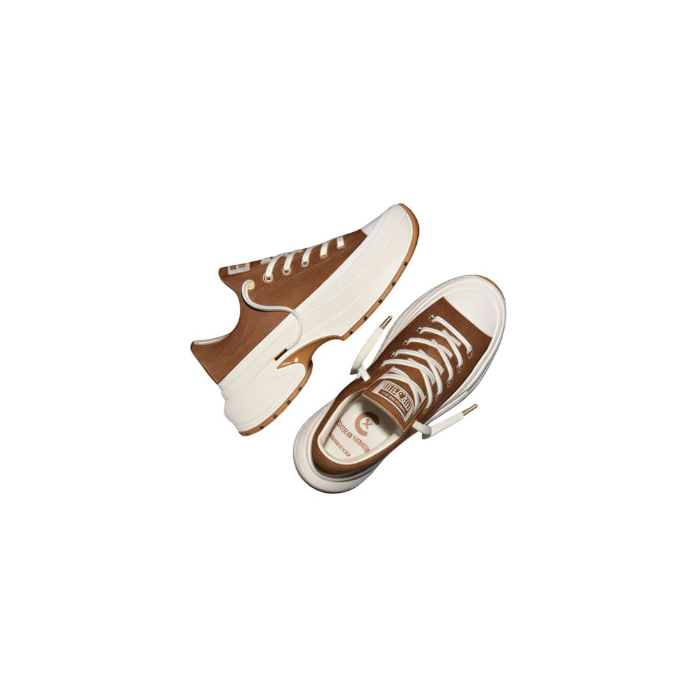 Converse Beige Leather Platform Sneakers - Eljoys Fashion 