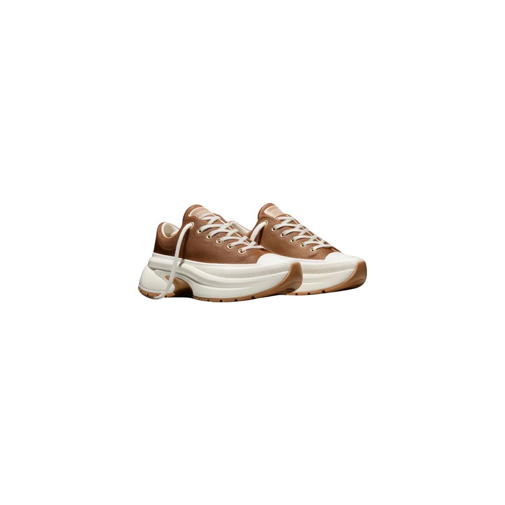 Converse Beige Leather Platform Sneakers - Eljoys Fashion 