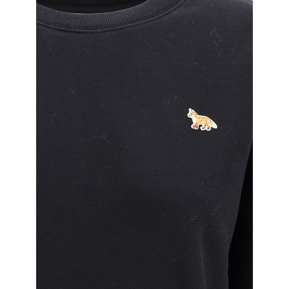 Maison Kitsuné Black Cotton Sweatshirt - Eljoys Fashion 