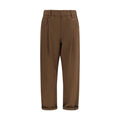 Brunello Cucinelli Brown Cotton Casual Pants - Eljoys Fashion 