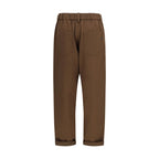 Brunello Cucinelli Brown Cotton Casual Pants - Eljoys Fashion 