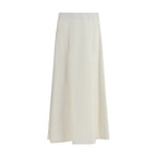 Brunello Cucinelli Beige Wool Oves Aries Midi Skirt - Eljoys Fashion 