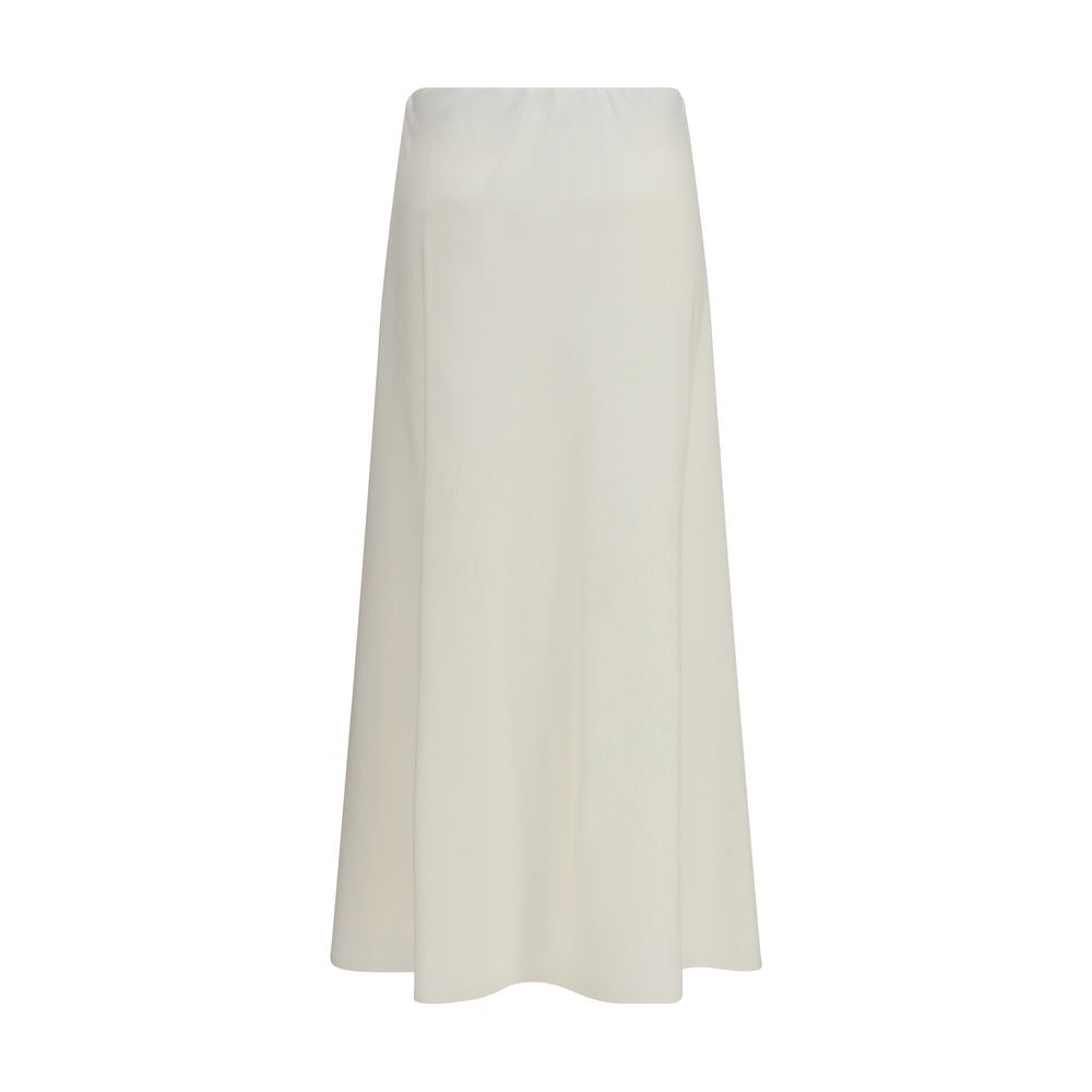 Brunello Cucinelli Beige Wool Oves Aries Midi Skirt - Eljoys Fashion 