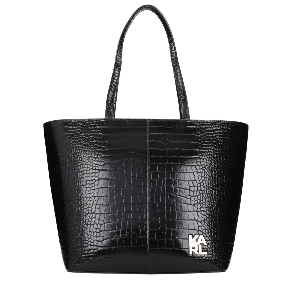 Karl Lagerfeld Black Polyethylene Shoulder Bag - Eljoys Fashion 