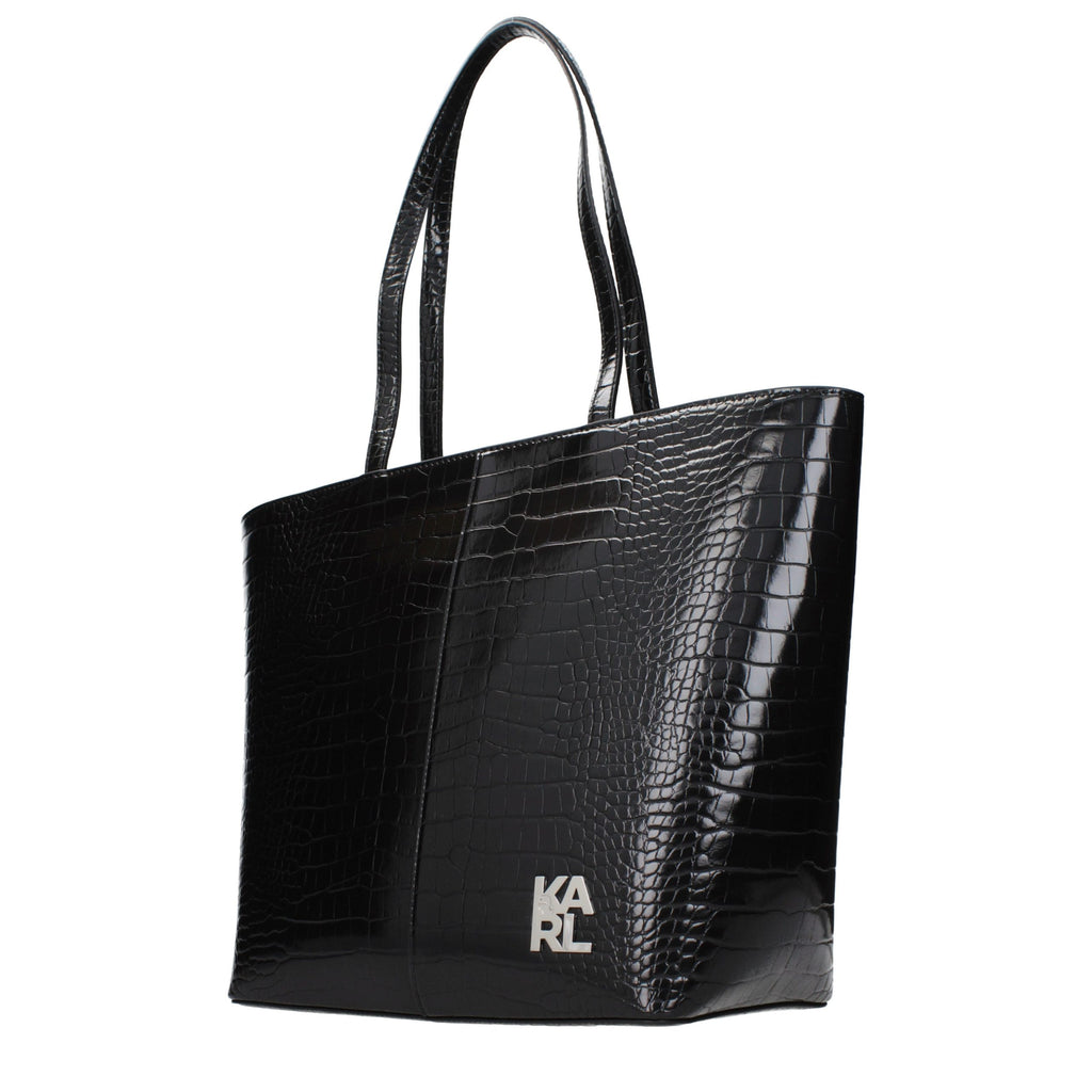 Karl Lagerfeld Black Polyethylene Shoulder Bag - Eljoys Fashion 