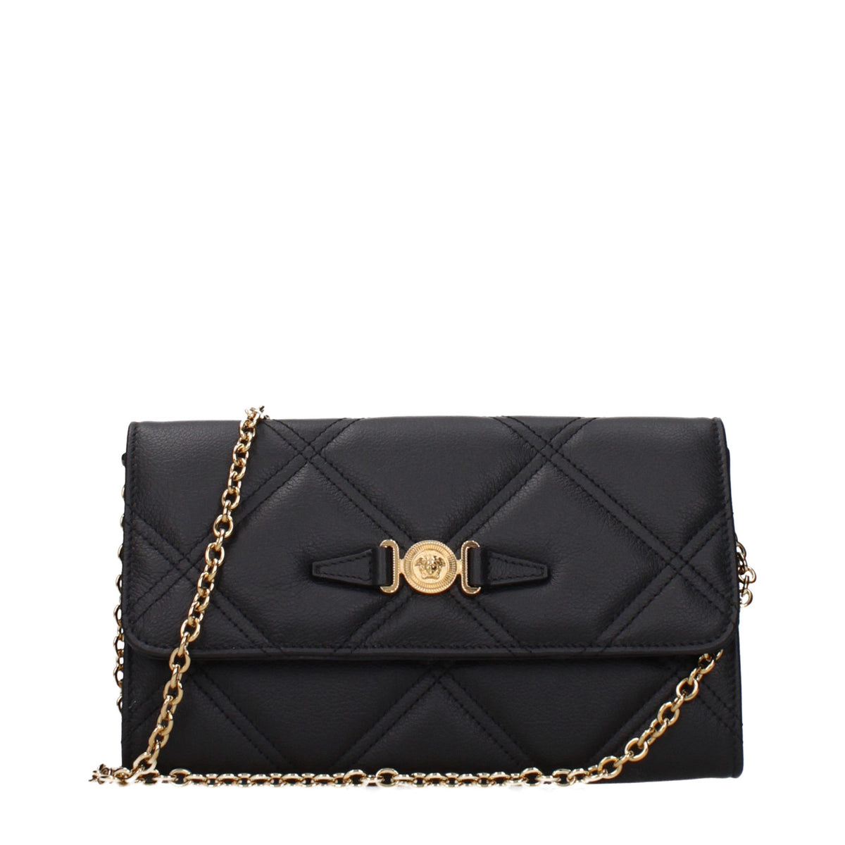 Versace Black Leather Clutch Bag - Eljoys Fashion 