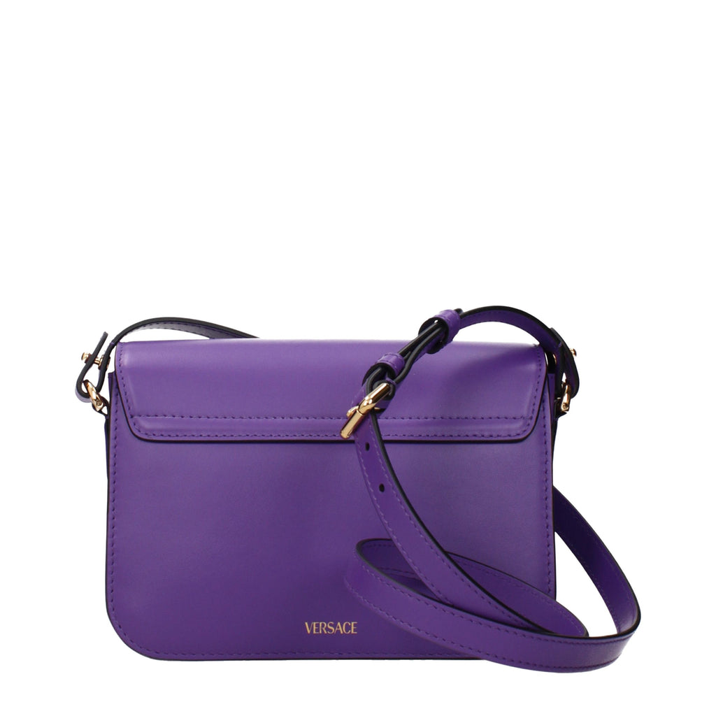 Versace Purple Leather Crossbody Bag - Eljoys Fashion 