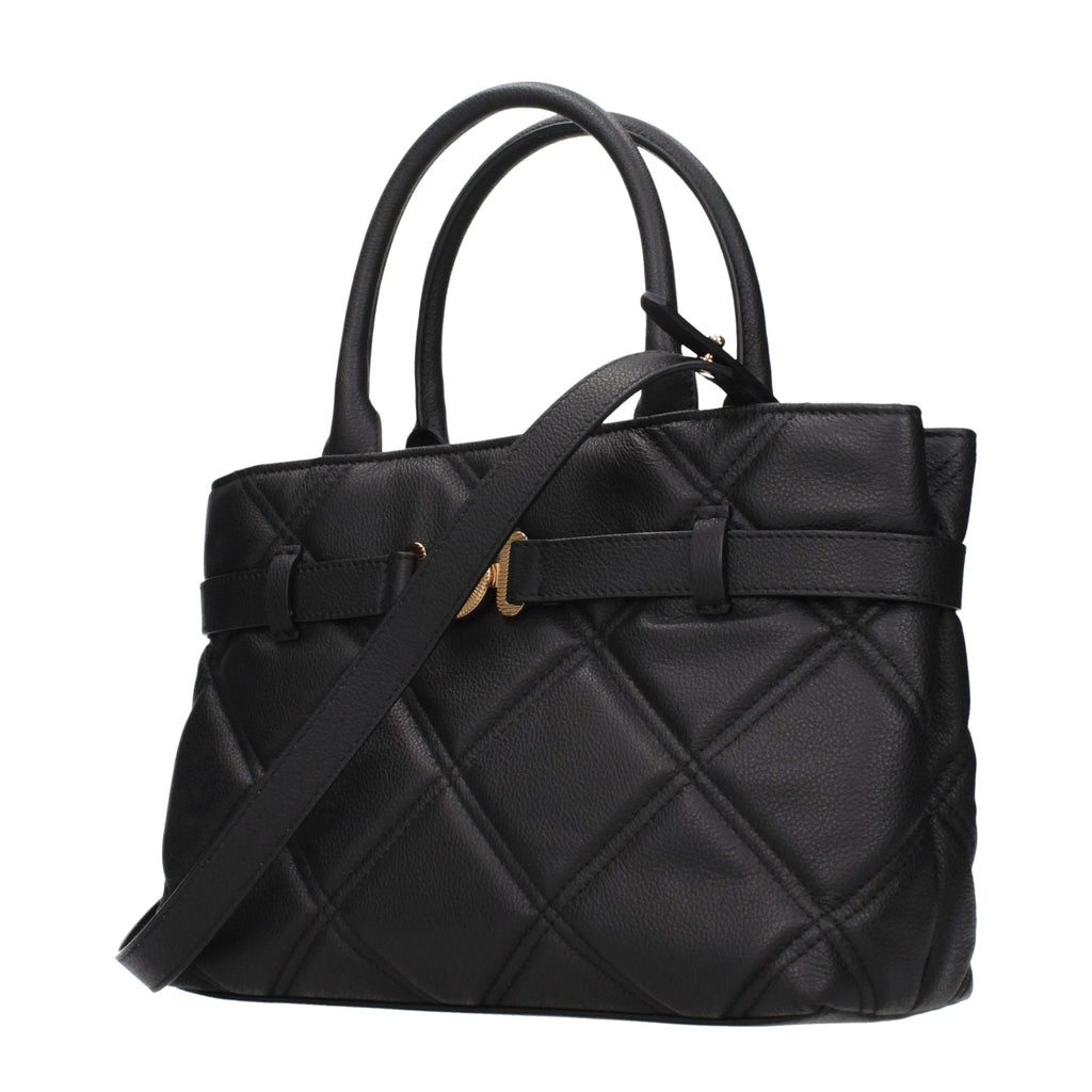 Versace Black Leather Handbag - Eljoys Fashion 