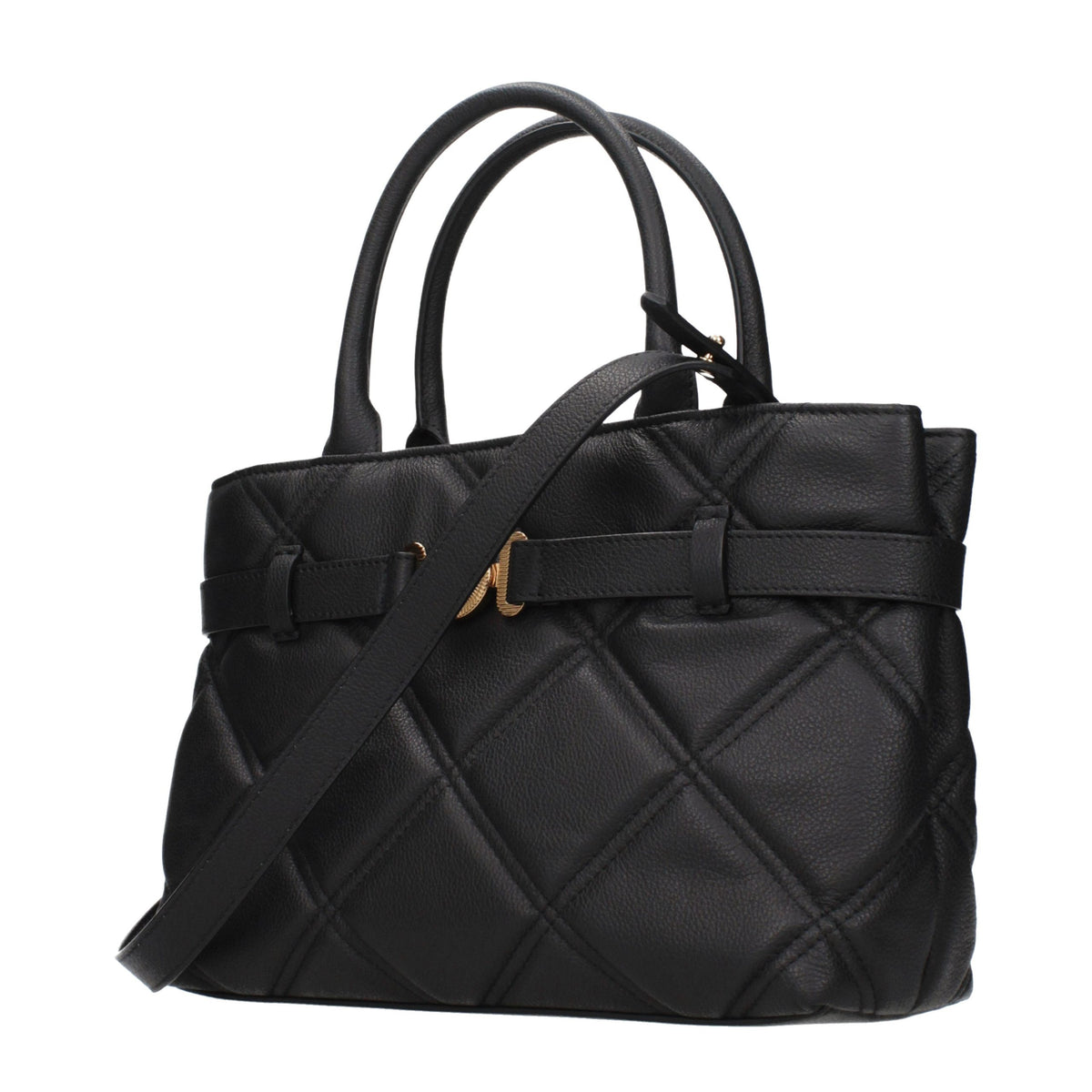 Versace Black Leather Handbag - Eljoys Fashion 