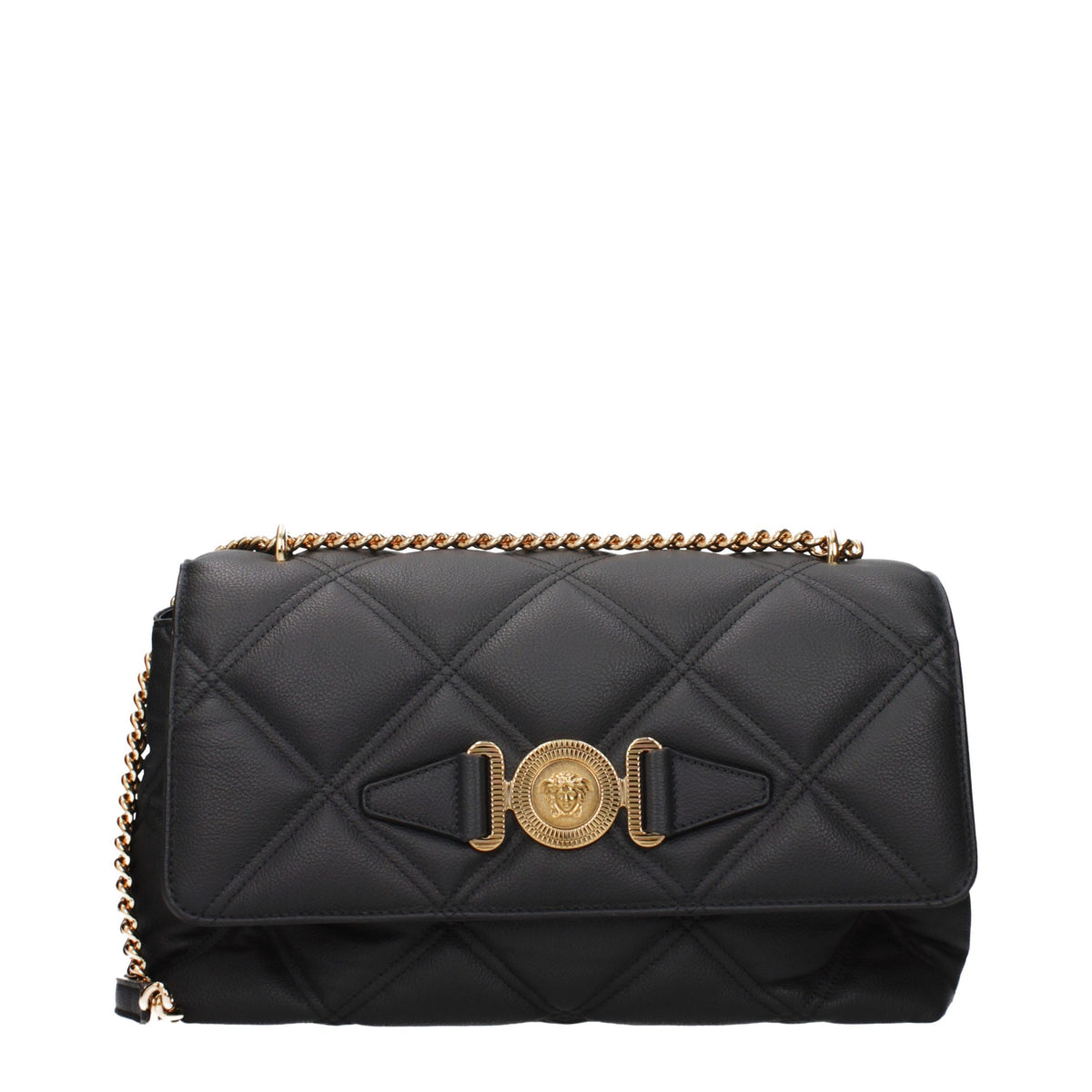 Versace Black Leather Crossbody Bag - Eljoys Fashion 