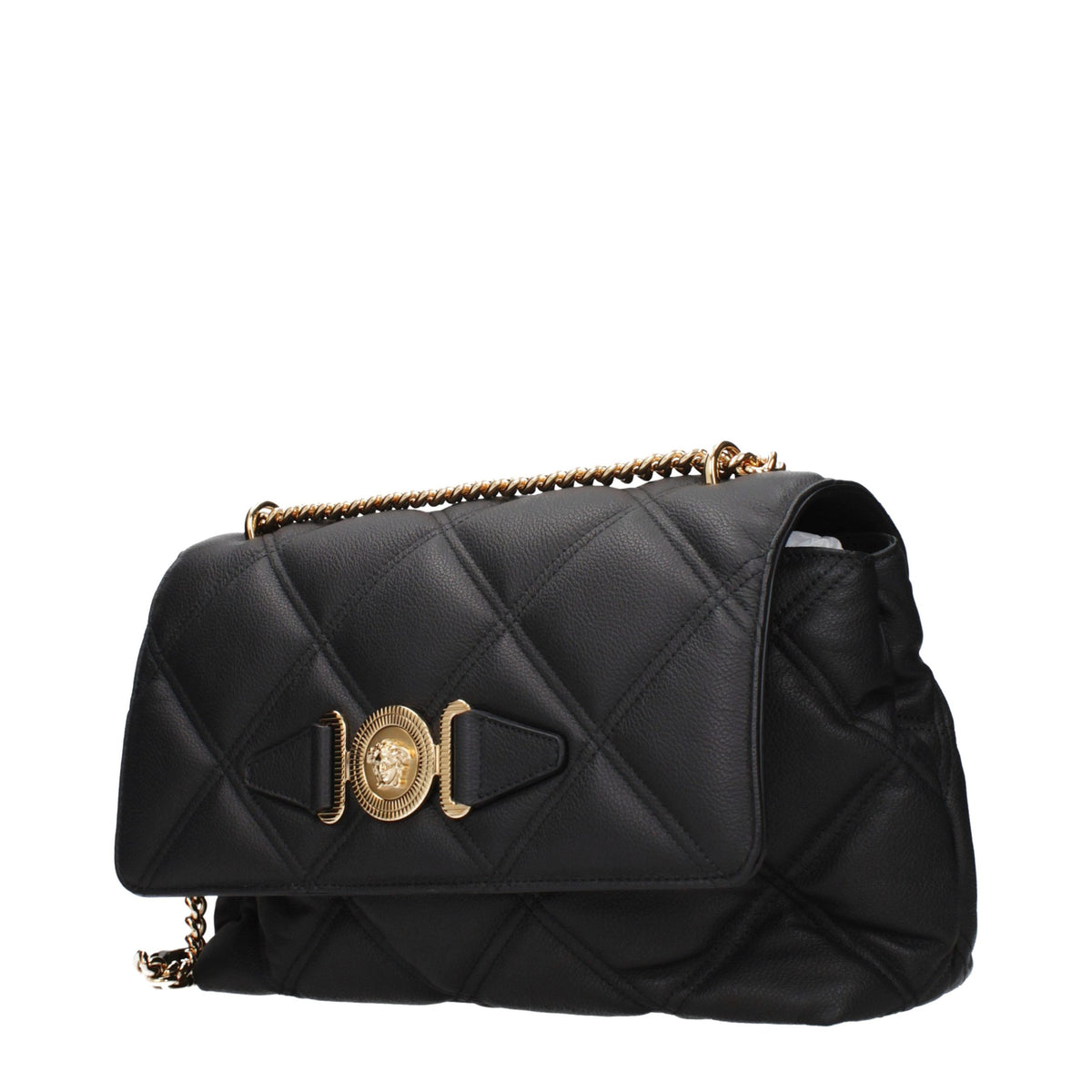 Versace Black Leather Crossbody Bag - Eljoys Fashion 