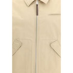 Moschino Beige Cotton Full-Length Jacket - Eljoys Fashion 