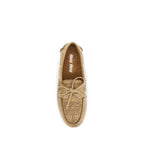 Miu Miu Beige Calf Leather Bos Taurus Slip-On Loafers - Eljoys Fashion 