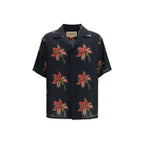 Valentino Garavani Black Linen Pattern Shirt - Eljoys Fashion 