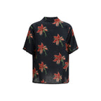 Valentino Garavani Black Linen Pattern Shirt - Eljoys Fashion 