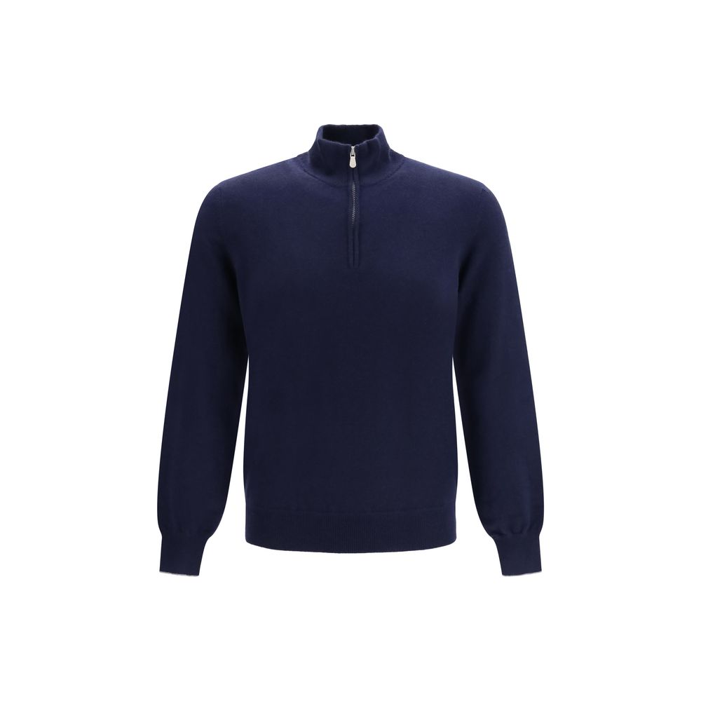 Brunello Cucinelli Blue Cashmere Sweater - Eljoys Fashion 