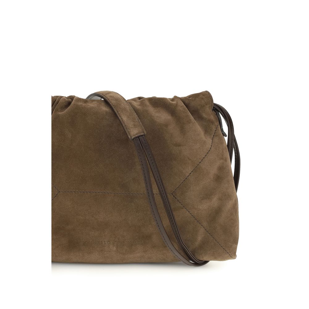 Brunello Cucinelli Brown Calf Leather Bos Taurus Clutch Bag - Eljoys Fashion 