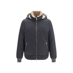 Brunello Cucinelli Gray Wool Oves Aries Shell Jacket - Eljoys Fashion 