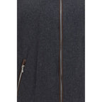 Brunello Cucinelli Gray Wool Oves Aries Shell Jacket - Eljoys Fashion 