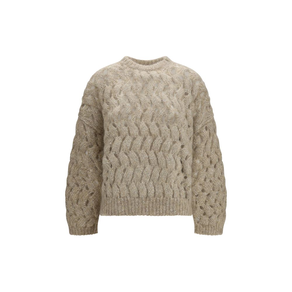 Brunello Cucinelli Beige Mohair Sweatshirt - Eljoys Fashion 