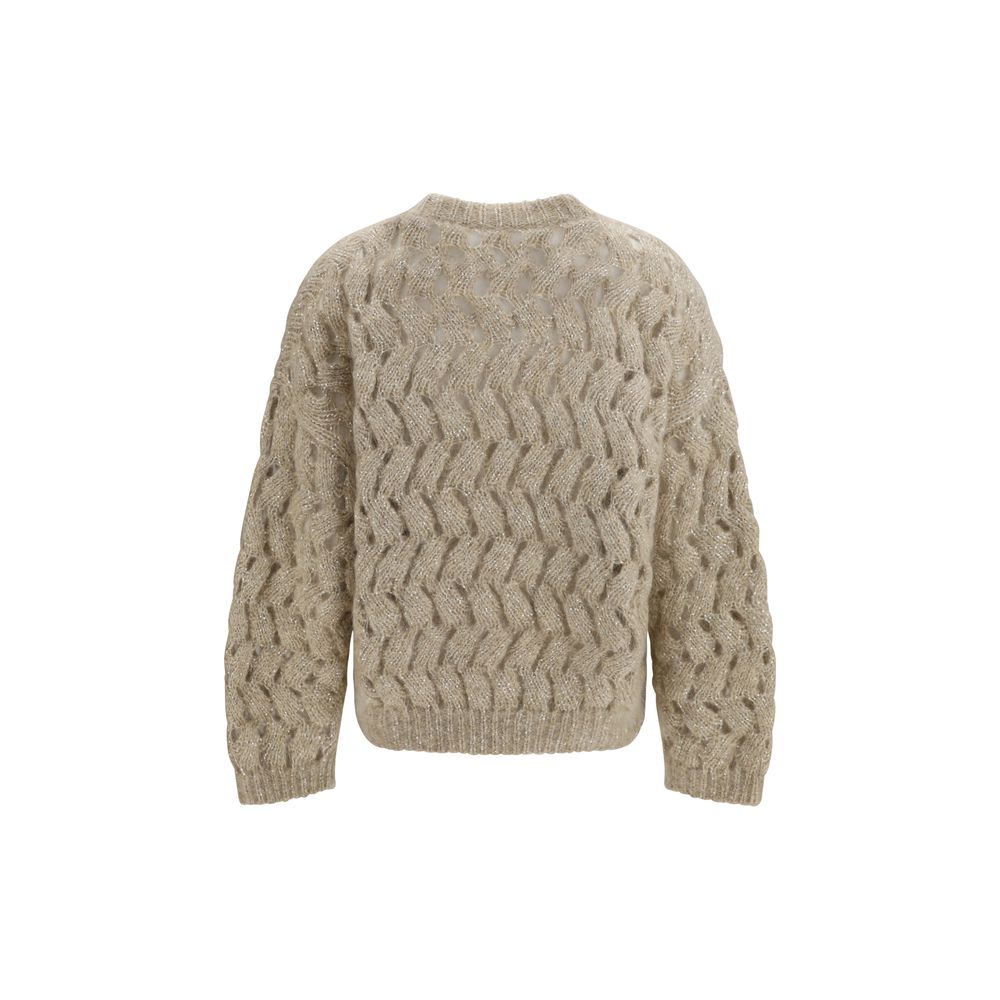 Brunello Cucinelli Beige Mohair Sweatshirt - Eljoys Fashion 