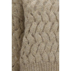 Brunello Cucinelli Beige Mohair Sweatshirt - Eljoys Fashion 