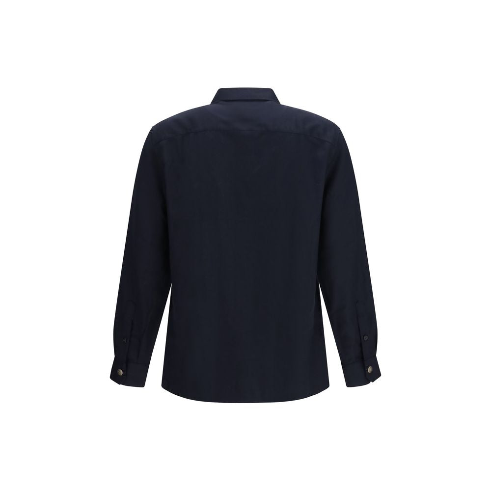 Brunello Cucinelli Blue Wool Oves Aries Shirt - Eljoys Fashion 