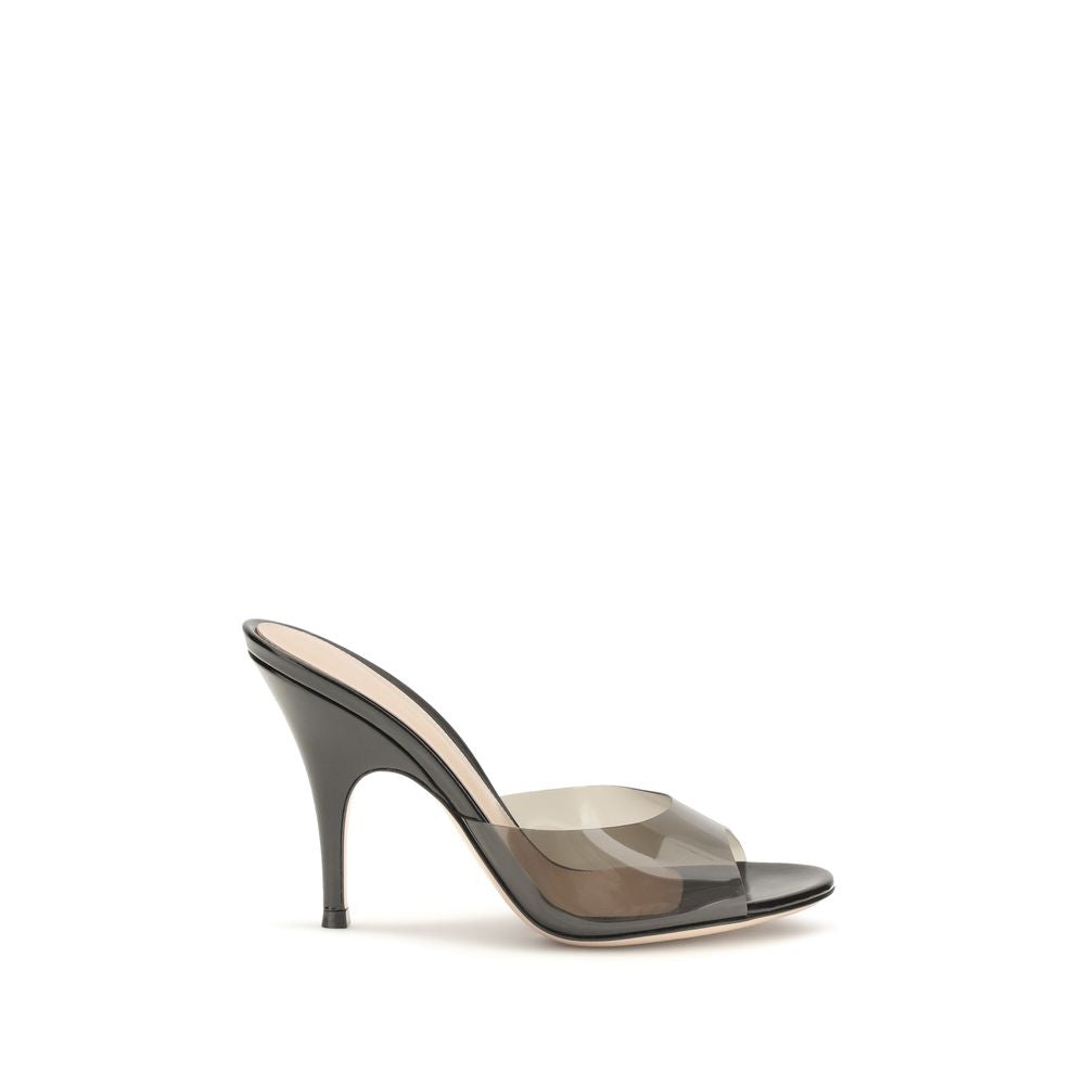 Gianvito Rossi Black Polyurethane Sandals - Eljoys Fashion 