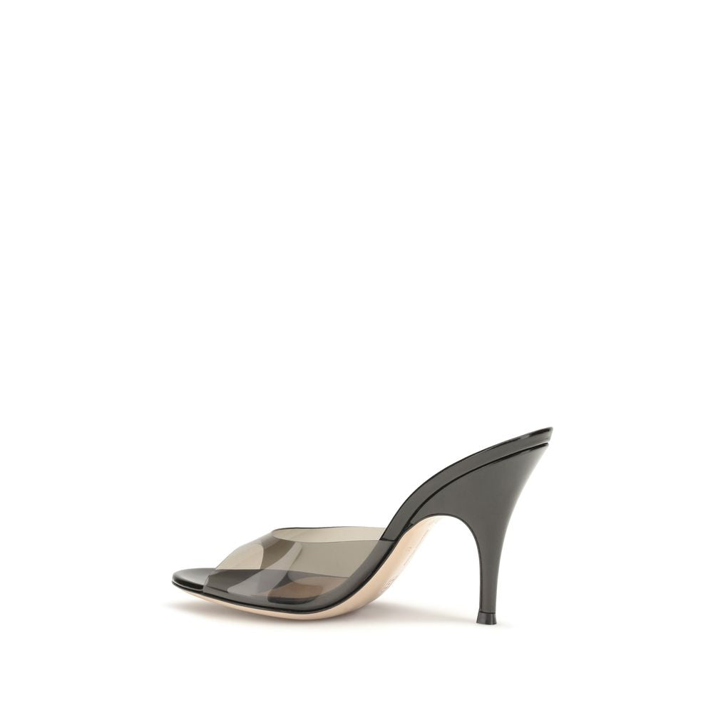 Gianvito Rossi Black Polyurethane Sandals - Eljoys Fashion 