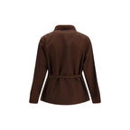 Prada Brown Polyester Full-Length Jacket - Eljoys Fashion 