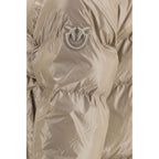 PINKO Beige Polyamide Full-Length Jacket - Eljoys Fashion 