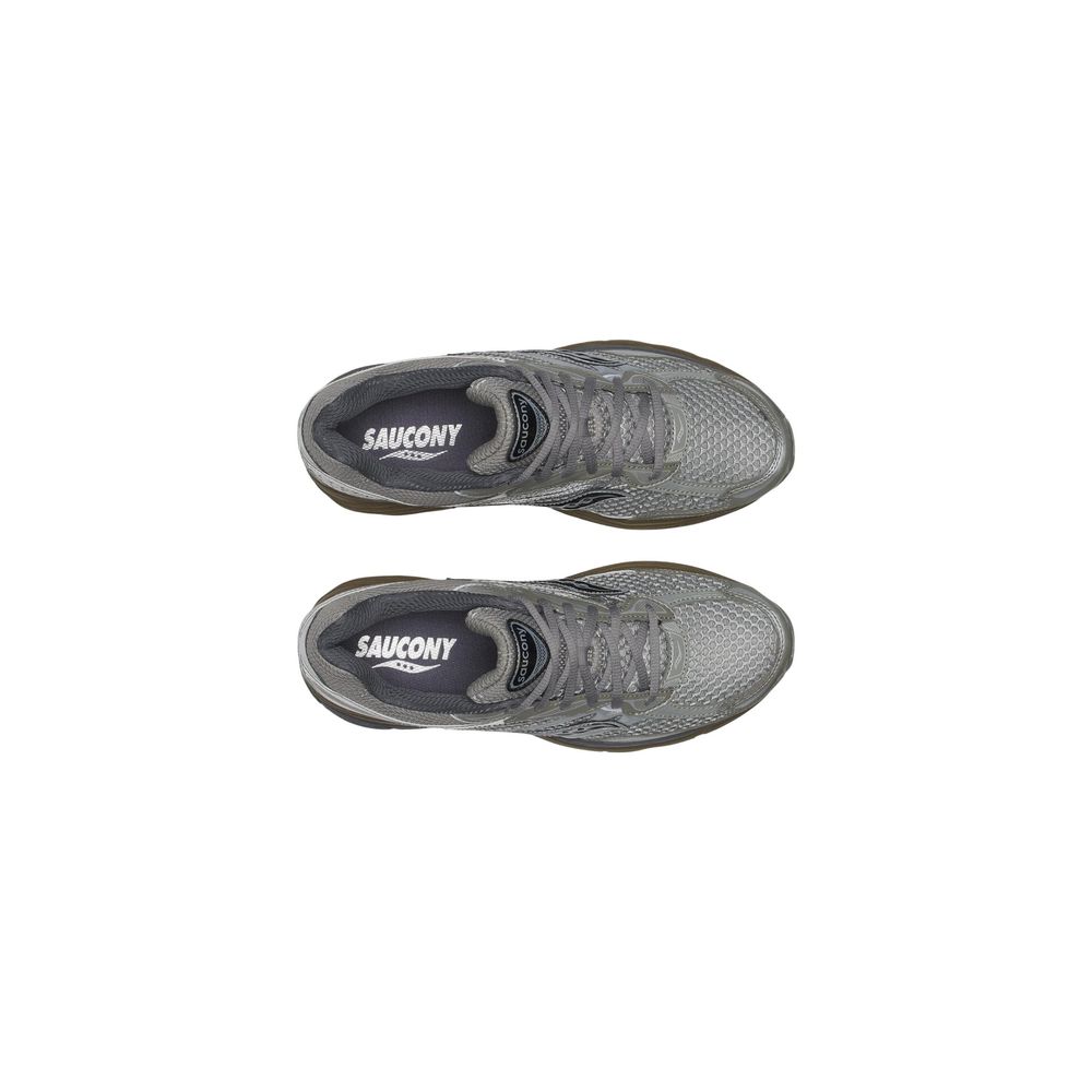 Saucony Silver Synthetic Athletic Sneakers - Eljoys Fashion 