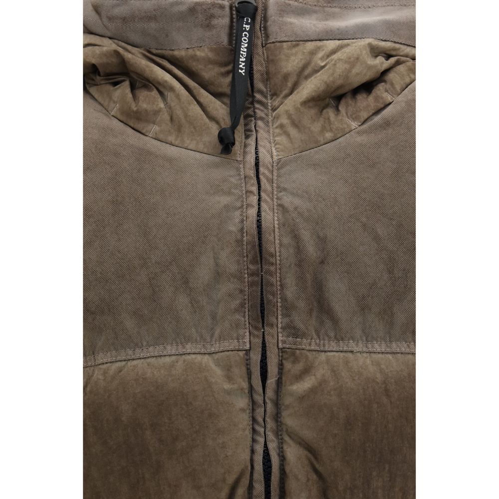 C.P. Company Brown Polyamide Full-Length Jacket - Eljoys Fashion 