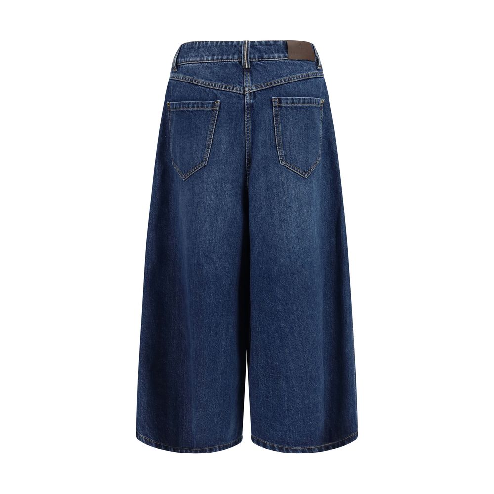 Brunello Cucinelli Blue Denim Shorts - Eljoys Fashion 