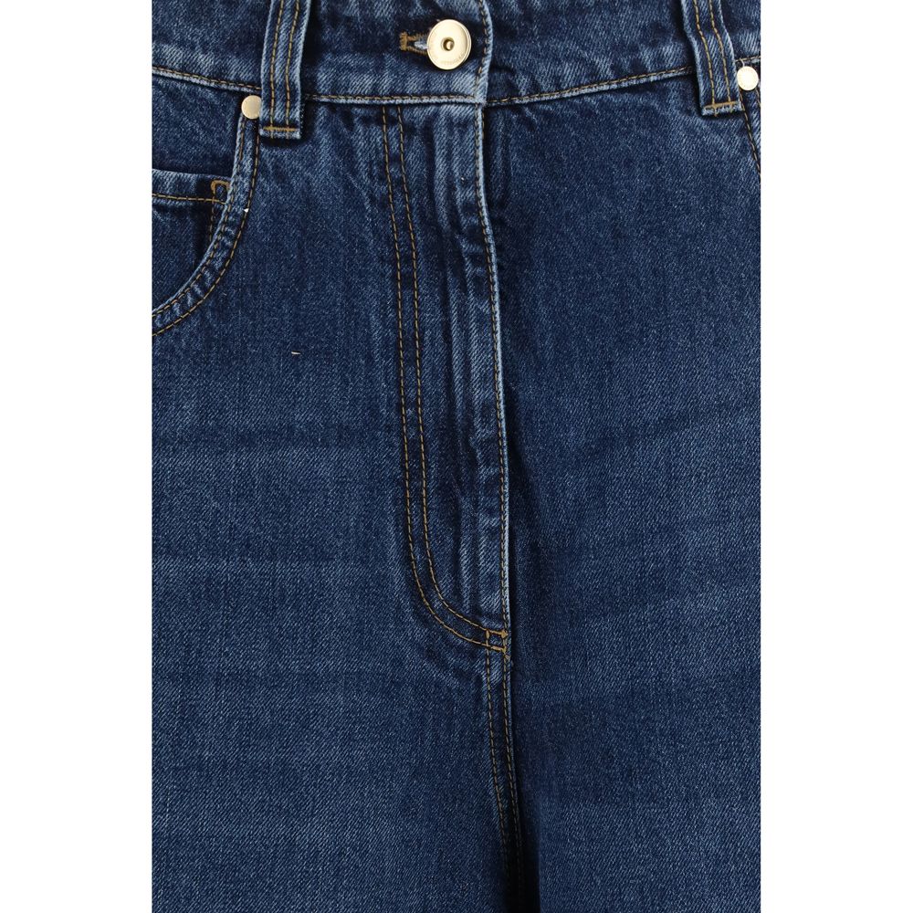 Brunello Cucinelli Blue Denim Shorts - Eljoys Fashion 