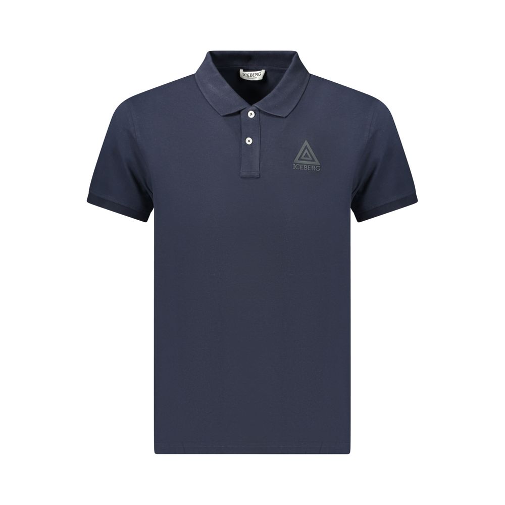 Iceberg Blue Cotton Mens Polo Shirt - Eljoys Fashion 