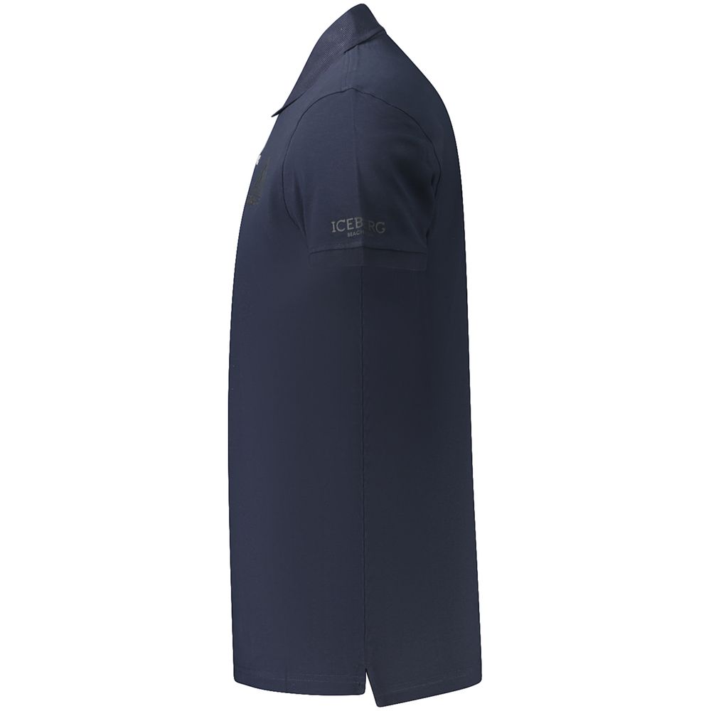 Iceberg Blue Cotton Mens Polo Shirt - Eljoys Fashion 