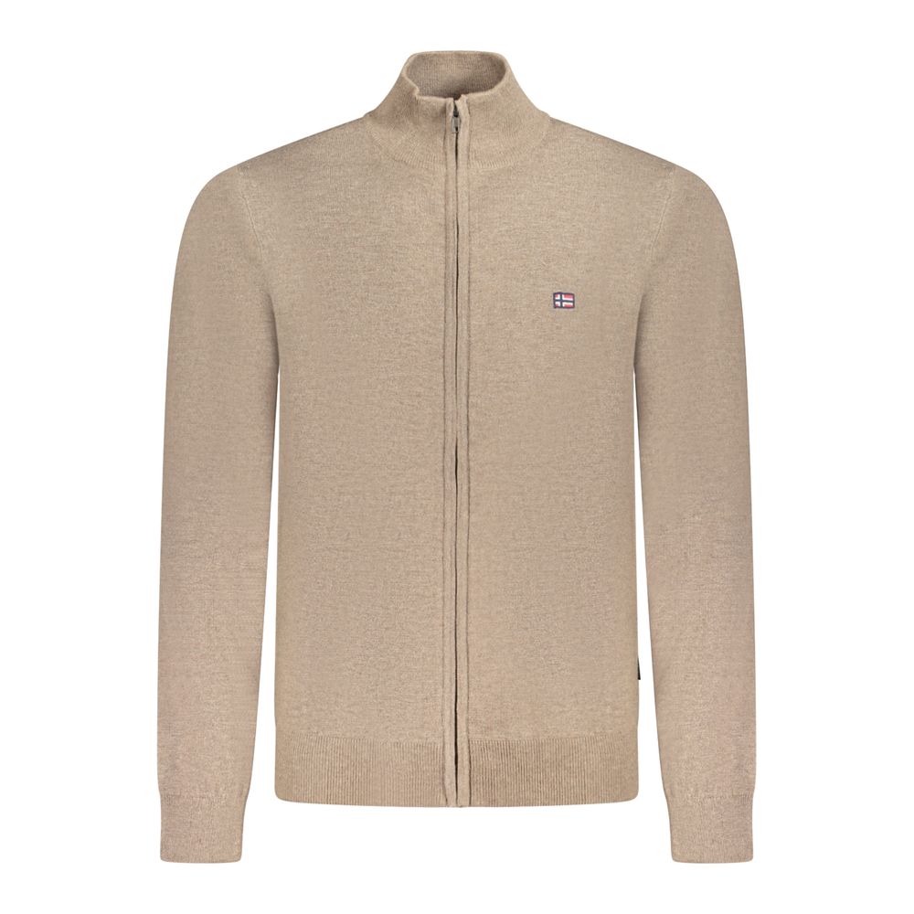 Norway 1963 Brown Polyester Men's Cardigan - Eljoys Fashion 