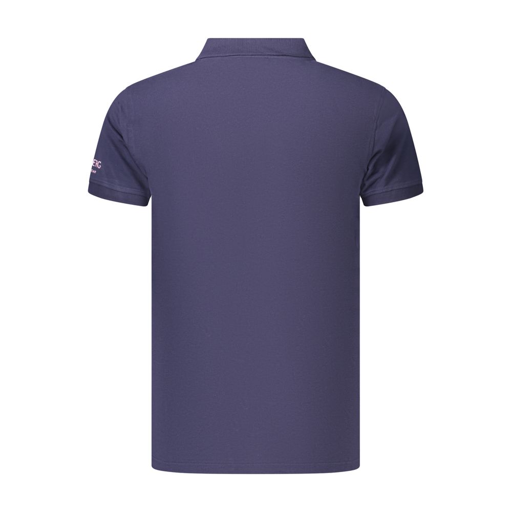 Iceberg Blue Cotton Men's Polo Shirt - Eljoys Fashion 