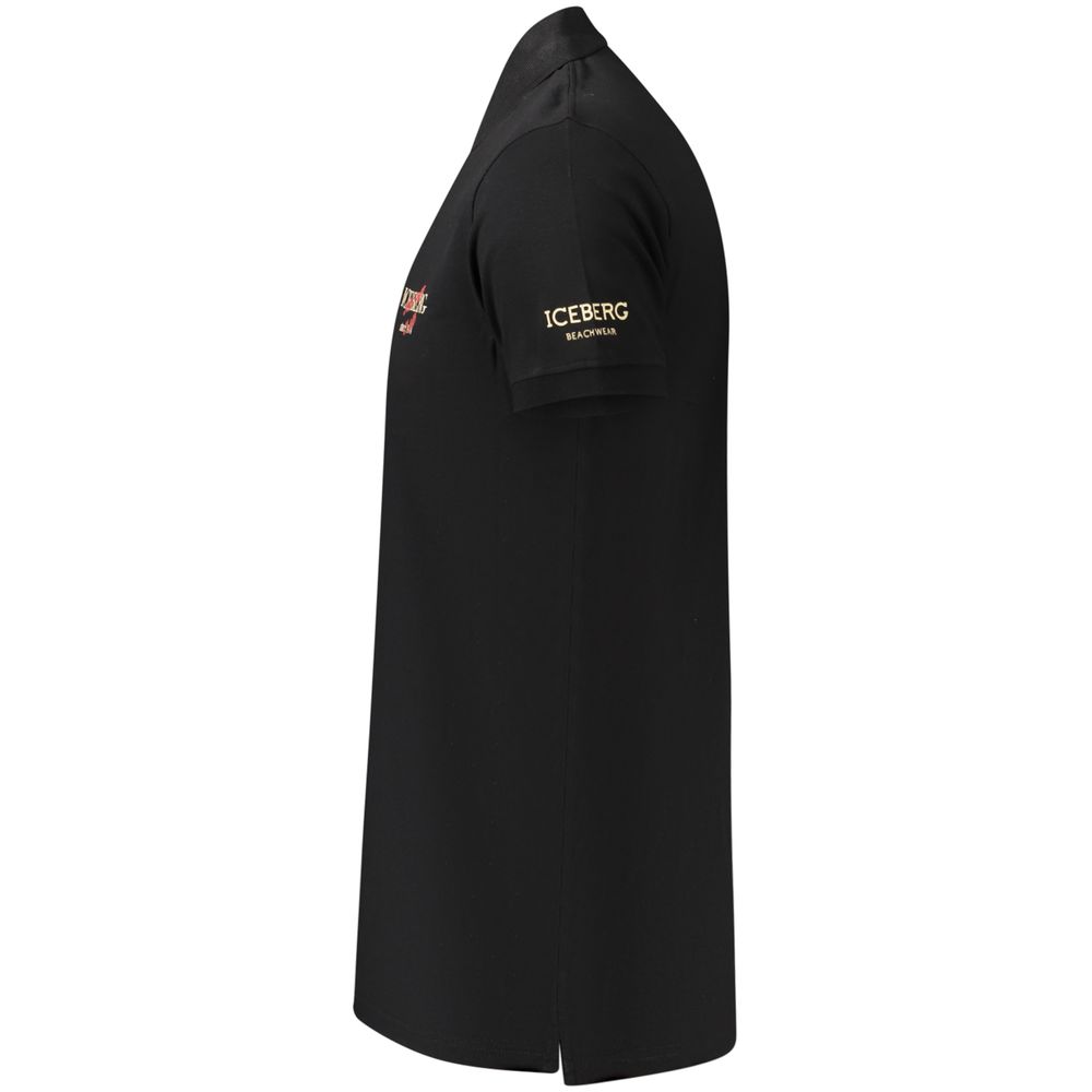 Iceberg Black Cotton Men's Polo Shirt - Eljoys Fashion 