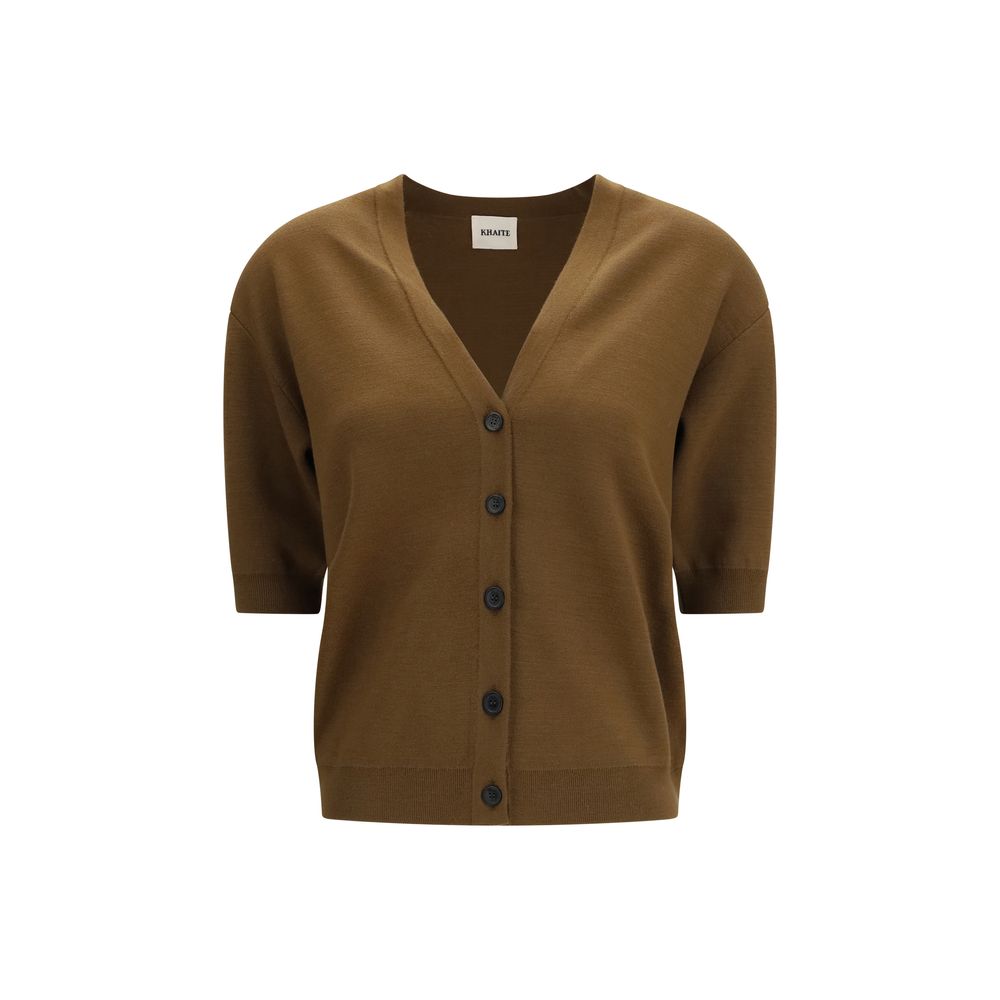 Khaite Brown Wool Oves Aries Cardigan - Eljoys Fashion 