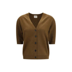 Khaite Brown Wool Oves Aries Cardigan - Eljoys Fashion 