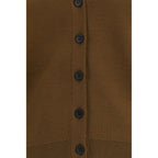 Khaite Brown Wool Oves Aries Cardigan - Eljoys Fashion 
