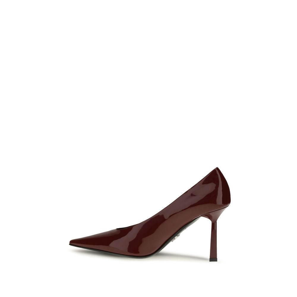 Prada Bordeaux Goatskin High Heel Pumps - Eljoys Fashion 