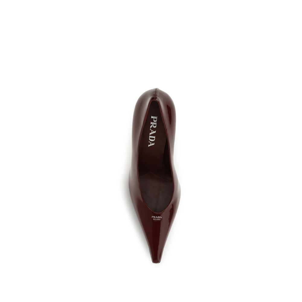 Prada Bordeaux Goatskin High Heel Pumps - Eljoys Fashion 